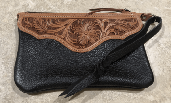 Leather Wristlet Purse